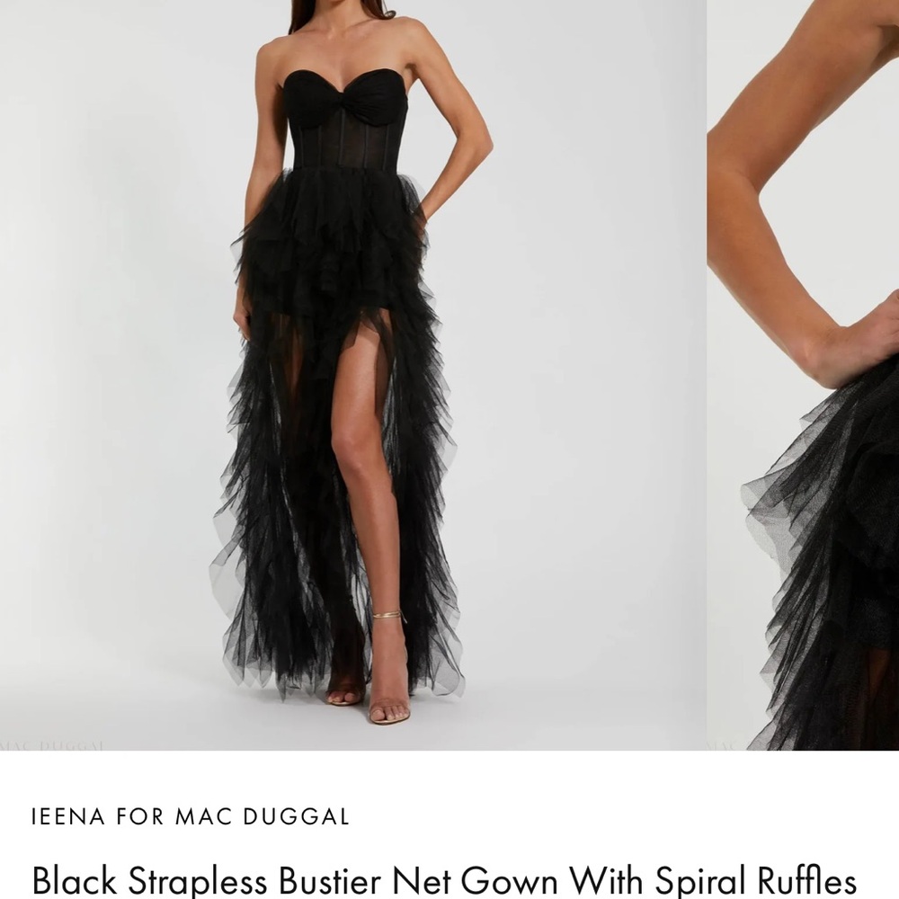 Mac Duggal Black Strapless Gown